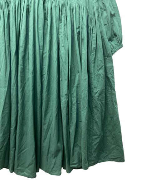 BEARDSLEY（ビアズリー）BEARDSLEY (ビアズリー) ギャザーワンピース グリーン サイズ:2の古着・服飾アイテム
