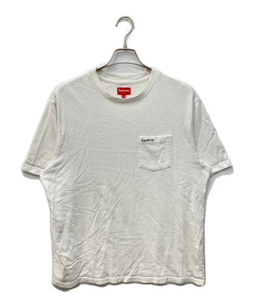 SUPREME（シュプリーム）Supreme (シュプリーム) ポケットTシャツ ホワイト サイズ:Mの古着・服飾アイテム