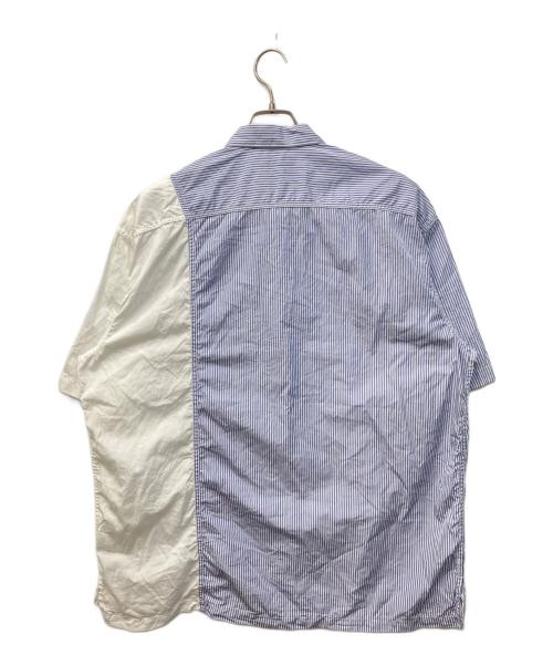 COMME des GARCONS HOMME（コムデギャルソン オム）COMME des GARCONS HOMME (コムデギャルソン オム) ミックスストライプ ショートスリーブシャツ ホワイト×ブルー サイズ:Lの古着・服飾アイテム