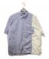 COMME des GARCONS HOMME（コムデギャルソン オム）の古着「ミックスストライプ ショートスリーブシャツ」｜ホワイト×ブルー