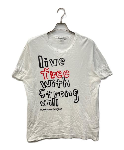 COMME des GARCONS（コムデギャルソン）COMME des GARCONS (コムデギャルソン) インサイドアウトTシャツ ホワイト サイズ:Lの古着・服飾アイテム