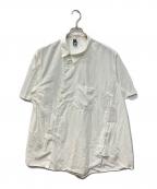 BLACK COMME des GARCONSブラックコムデギャルソン）の古着「ツイストデザインアシンメトリーシャツ」｜ホワイト
