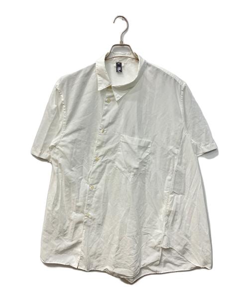 BLACK COMME des GARCONS（ブラックコムデギャルソン）BLACK COMME des GARCONS (ブラックコムデギャルソン) ツイストデザインアシンメトリーシャツ ホワイト サイズ:XXLの古着・服飾アイテム