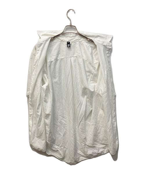 BLACK COMME des GARCONS（ブラックコムデギャルソン）BLACK COMME des GARCONS (ブラックコムデギャルソン) ツイストデザインアシンメトリーシャツ ホワイト サイズ:XXLの古着・服飾アイテム