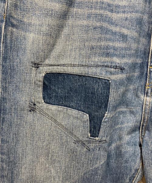 JUNYA WATANABE COMME des GARCONS（ジュンヤワタナベ コムデギャルソン）JUNYA WATANABE COMME des GARCONS (ジュンヤワタナベ コムデギャルソン) ROUGH PATCHED JEAN/リペア加工サルエルデニムパンツ インディゴ サイズ:Mの古着・服飾アイテム