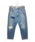 JUNYA WATANABE COMME des GARCONS（ジュンヤワタナベ コムデギャルソン）の古着「ROUGH PATCHED JEAN/リペア加工サルエルデニムパンツ」｜インディゴ