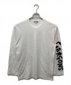 COMME des GARCONSコムデギャルソン）の古着「アームプリントカットソー」｜ホワイト