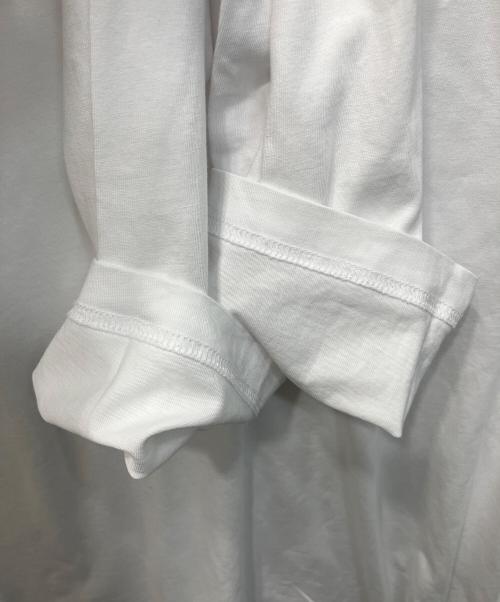 COMME des GARCONS SHIRT（コムデギャルソンシャツ）COMME des GARCONS SHIRT cotton jersey plain with front print logo/コットンジャージープレーンウィズフロントプリントロゴ カットソー ホワイト サイズ:Xの古着・服飾アイテム