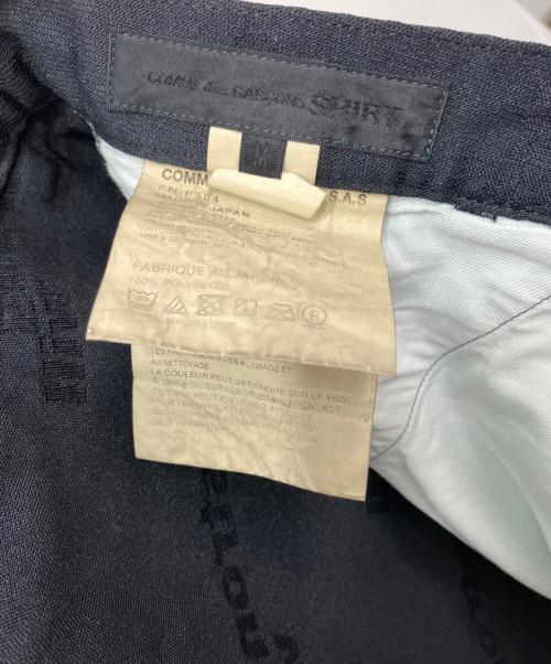 COMME des GARCONS SHIRT（コムデギャルソンシャツ）COMME des GARCONS SHIRT (コムデギャルソンシャツ) Poly shrunken strong will総柄ショートパンツ ネイビー サイズ:Mの古着・服飾アイテム