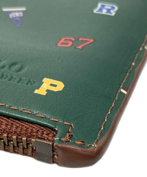 POLO RALPH LAUREN（ポロ・ラルフローレン）POLO RALPH LAUREN (ポロ・ラルフローレン) カレッジエイトマルチカードケース ブラウン×グリーンの古着・服飾アイテム