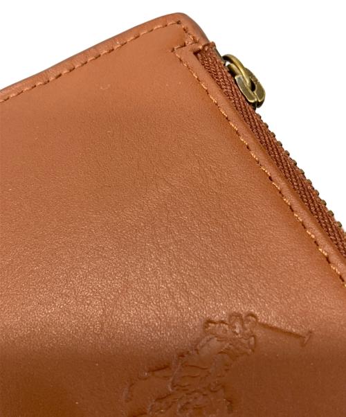 POLO RALPH LAUREN（ポロ・ラルフローレン）POLO RALPH LAUREN (ポロ・ラルフローレン) カレッジエイトマルチカードケース ブラウン×グリーンの古着・服飾アイテム