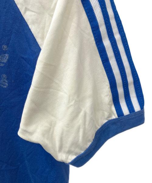 adidas（アディダス）adidas (アディダス) ラグランTシャツ ブルー サイズ:Lの古着・服飾アイテム