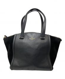 Kate Spade（ケイトスペード）の古着「スウェード切替レザートートバッグ」｜ネイビー