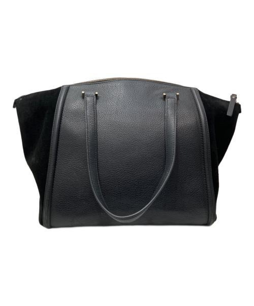 Kate Spade（ケイトスペード）Kate Spade (ケイトスペード) スウェード切替レザートートバッグ ネイビーの古着・服飾アイテム