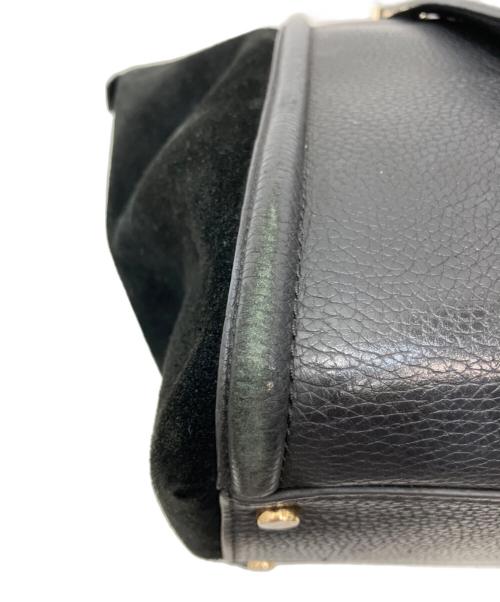 Kate Spade（ケイトスペード）Kate Spade (ケイトスペード) スウェード切替レザートートバッグ ネイビーの古着・服飾アイテム