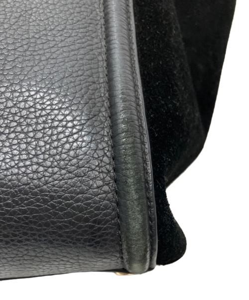 Kate Spade（ケイトスペード）Kate Spade (ケイトスペード) スウェード切替レザートートバッグ ネイビーの古着・服飾アイテム