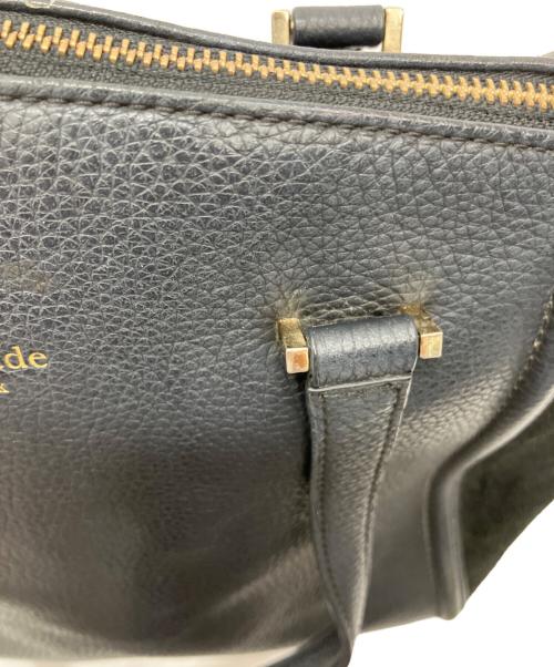 Kate Spade（ケイトスペード）Kate Spade (ケイトスペード) スウェード切替レザートートバッグ ネイビーの古着・服飾アイテム