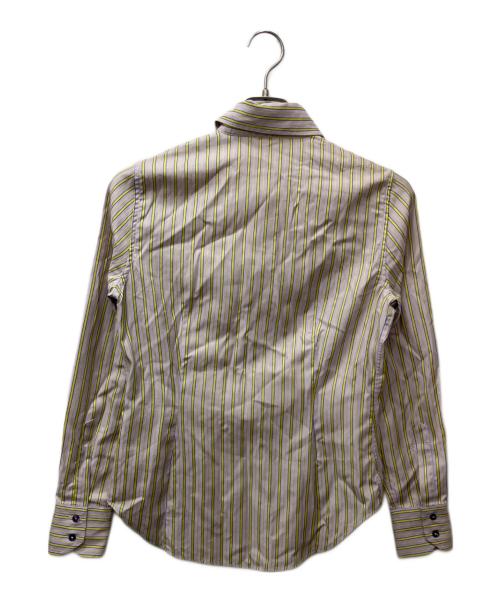 ETRO（エトロ）ETRO (エトロ) ストライプシャツ パープル×イエロー サイズ:42の古着・服飾アイテム