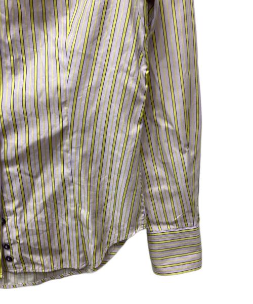 ETRO（エトロ）ETRO (エトロ) ストライプシャツ パープル×イエロー サイズ:42の古着・服飾アイテム
