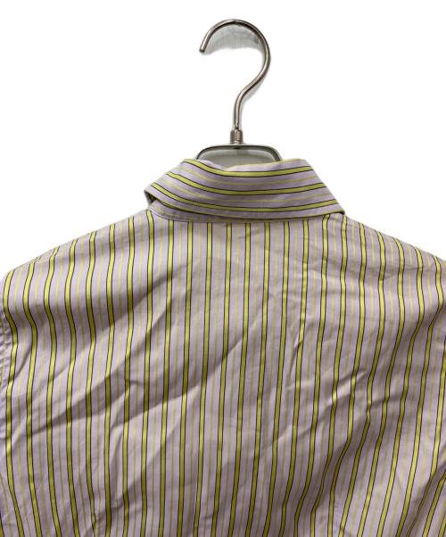 ETRO（エトロ）ETRO (エトロ) ストライプシャツ パープル×イエロー サイズ:42の古着・服飾アイテム
