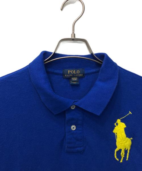 POLO RALPH LAUREN（ポロ・ラルフローレン）POLO RALPH LAUREN (ポロ・ラルフローレン) ビッグポニーポロシャツ ブルー×イエロー サイズ:XLの古着・服飾アイテム