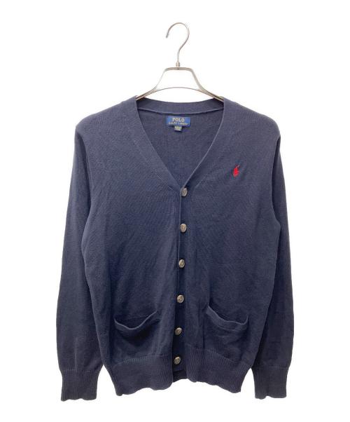 POLO RALPH LAUREN（ポロ・ラルフローレン）POLO RALPH LAUREN (ポロ・ラルフローレン) コットンニットカーディガン ネイビー サイズ:XLの古着・服飾アイテム