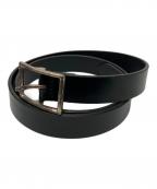 xolo jewelryショロ ジュエリー）の古着「Rectangular Buckle -Black Leather-」｜ブラック