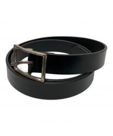 xolo jewelry（ショロ ジュエリー）の古着「Rectangular Buckle -Black Leather-」｜ブラック