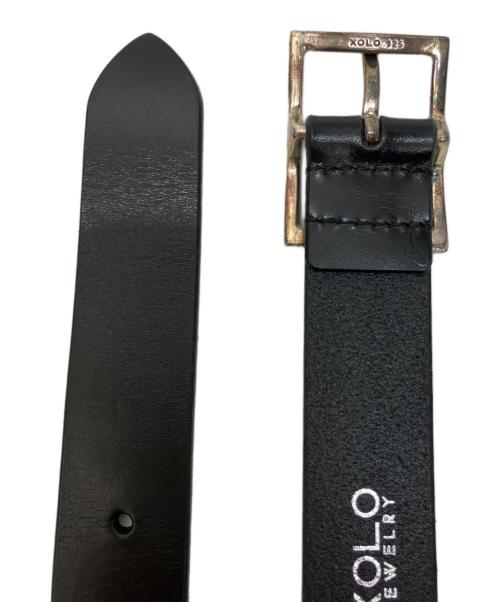 xolo jewelry（ショロ ジュエリー）XOLO JEWELRY (ショロ ジュエリー) Rectangular Buckle -Black Leather- ブラックの古着・服飾アイテム