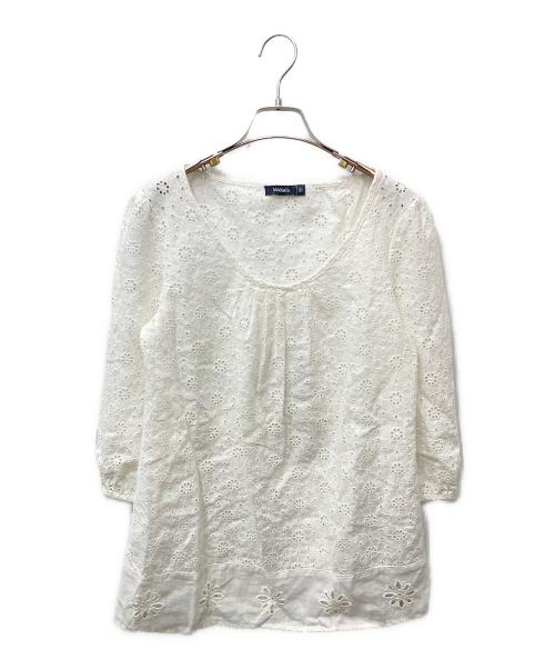 MAX&Co.（マックスアンドコー）MAX&Co. (マックスアンドコー) カットワークブラウス ホワイト サイズ:36の古着・服飾アイテム