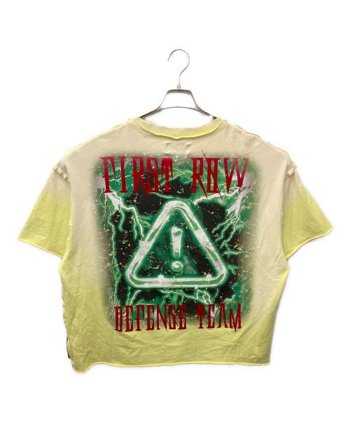 FIRST ROW（ファーストロウ）FIRST ROW (ファーストロウ) クロップドプリントTシャツ イエロー サイズ:Mの古着・服飾アイテム