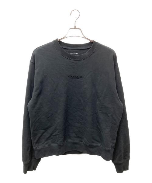 COACH（コーチ）COACH (コーチ) センターロゴスウェット ブラック サイズ:Lの古着・服飾アイテム