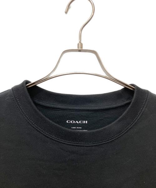 COACH（コーチ）COACH (コーチ) センターロゴスウェット ブラック サイズ:Lの古着・服飾アイテム