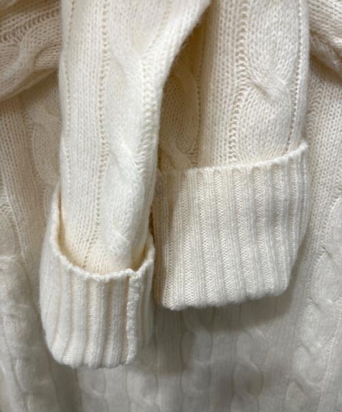 POLO RALPH LAUREN（ポロ・ラルフローレン）POLO RALPH LAUREN (ポロ・ラルフローレン) カシミヤブレンドクルーケーブルニット アイボリー サイズ:M 未使用品の古着・服飾アイテム