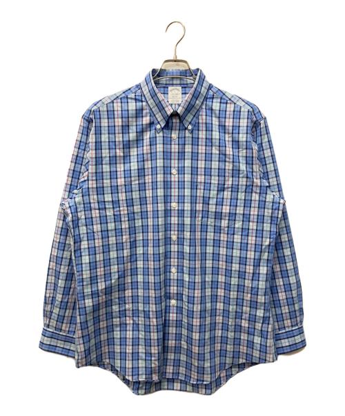 BROOKS BROTHERS（ブルックスブラザーズ）BROOKS BROTHERS (ブルックスブラザーズ) REGENT チェックBDシャツ ブルー サイズ:Lの古着・服飾アイテム