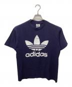 adidasアディダス）の古着「90's ロゴプリントTシャツ」｜ネイビー