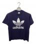 adidas（アディダス）の古着「90's ロゴプリントTシャツ」｜ネイビー