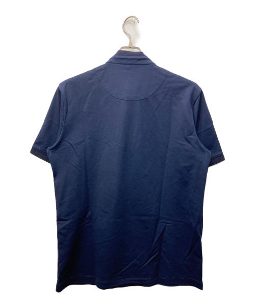 Paul Stuart（ポールスチュアート）Paul Stuart (ポールスチュアート) バンドカラーポロシャツ ネイビー サイズ:50の古着・服飾アイテム