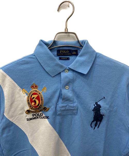 POLO RALPH LAUREN（ポロ・ラルフローレン）POLO RALPH LAUREN (ポロ・ラルフローレン) ビッグポニーポロシャツ ブルー サイズ:Lの古着・服飾アイテム