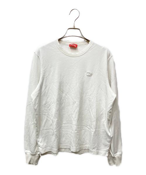 DIESEL（ディーゼル）DIESEL (ディーゼル) ロングスリーブカットソー ホワイト サイズ:Sの古着・服飾アイテム