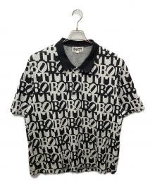 BoTT（ボット）の古着「Square Logo S/SL Jacquard Polo」｜ブラック