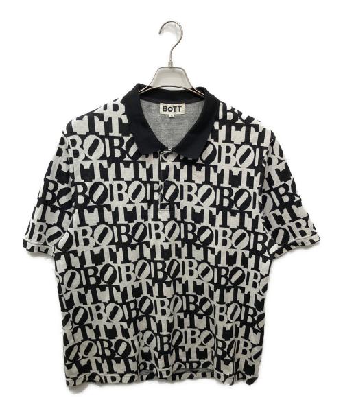 BoTT（ボット）BoTT (ボット) Square Logo S/SL Jacquard Polo ブラック サイズ:XLの古着・服飾アイテム