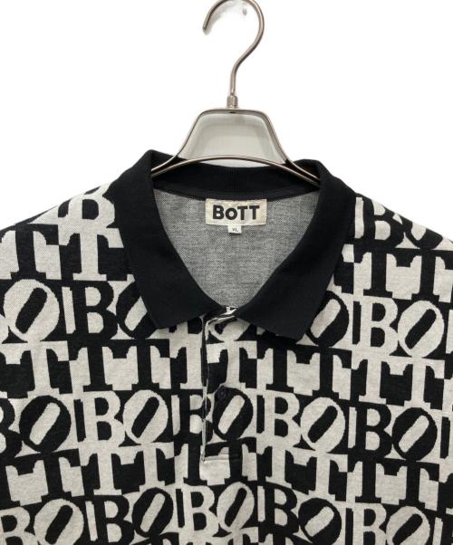 BoTT（ボット）BoTT (ボット) Square Logo S/SL Jacquard Polo ブラック サイズ:XLの古着・服飾アイテム