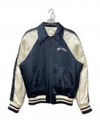 OFFWHITEオフホワイト）の古着「Reversible Souvenir Jacket/リバーシブルスーベニアジャケット」｜ネイビー×アイボリー