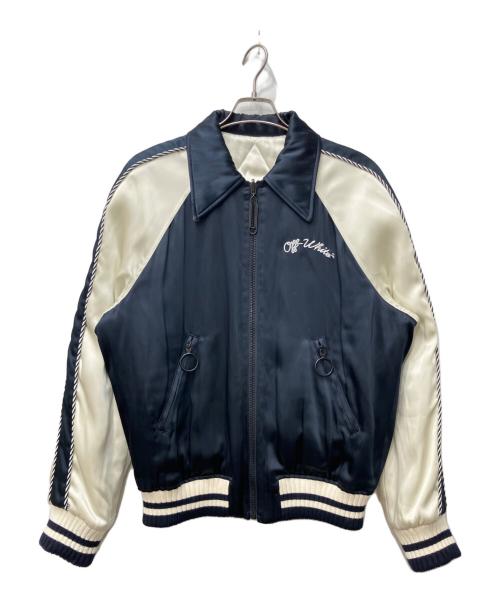 OFFWHITE（オフホワイト）OFFWHITE (オフホワイト) Reversible Souvenir Jacket/リバーシブルスーベニアジャケット ネイビー×アイボリー サイズ:Lの古着・服飾アイテム