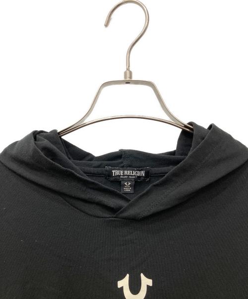 TRUE RELIGION（トゥルー レリジョン）TRUE RELIGION (トゥルー レリジョン) フーデッドロングスリーブカットソー ブラック サイズ:Mの古着・服飾アイテム