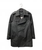BURBERRY BLACK LABELバーバリーブラックレーベル）の古着「裏ノバチェック柄トレンチコート」｜ブラック