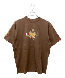 Quiksilver（クイックシルバー）の古着「大判プリントTシャツ」｜ブラウン