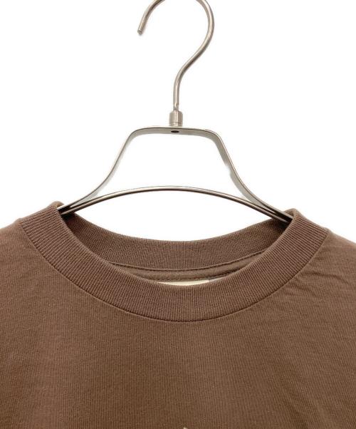 Quiksilver（クイックシルバー）Quiksilver (クイックシルバー) 大判プリントTシャツ ブラウン サイズ:Mの古着・服飾アイテム