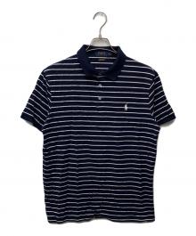 POLO RALPH LAUREN（ポロ・ラルフローレン）の古着「ボーダーポロシャツ」｜ネイビー